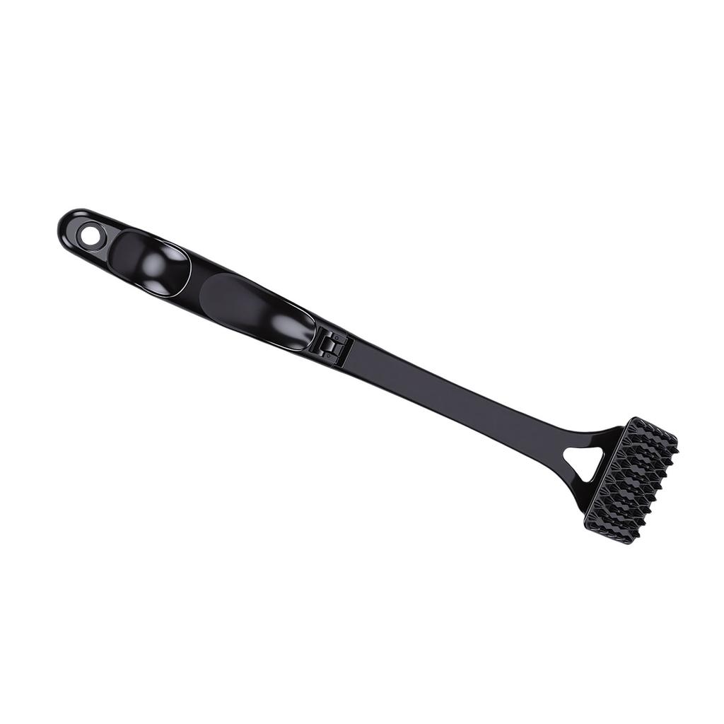 Foldable Back Scratcher Ergonomic Handle Portable Multi Functional Pet Grooming Comb Massage Scratcher Black