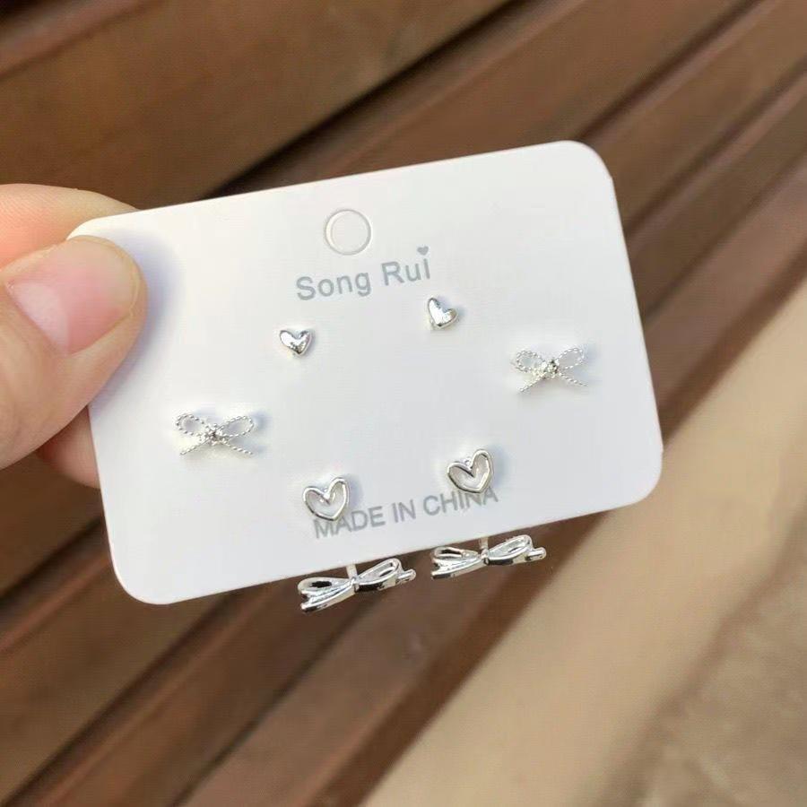 "Charming Silver Needle Butterfly Earrings - Delicate, Exquisite, and Fresh Design"