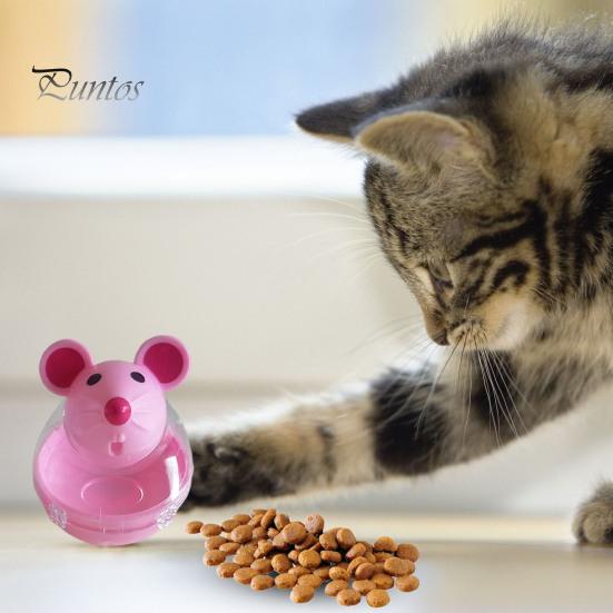 Cat Treat Dispenser Toy Large Capacity Transparent Design Mouse Shape Cat Interactive Toy Food Dispenser Treat Toy