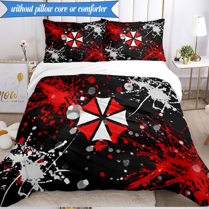 Umbrella Symbol 3pcs K-pop Music Group Bedding set,Ideal for Bedroom, Dormitory,Including Duvet Cover And 2pcs Pillowcases,Fan Gifts