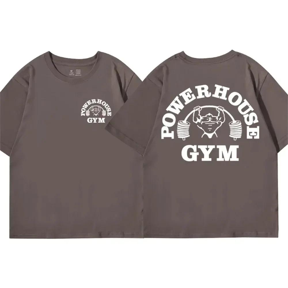 Summer Gym T-Shirt Cotton Men T Shirt Fitness Graphic Print Short Sleeve Casual Women Tee Fashion Street Sport T-shirt Men's Top