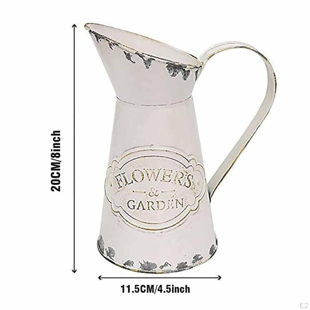 Pitcher Vase Home Decor Farmhouse Jug Shabby Mini Flower Milk for Mantel Fireplace