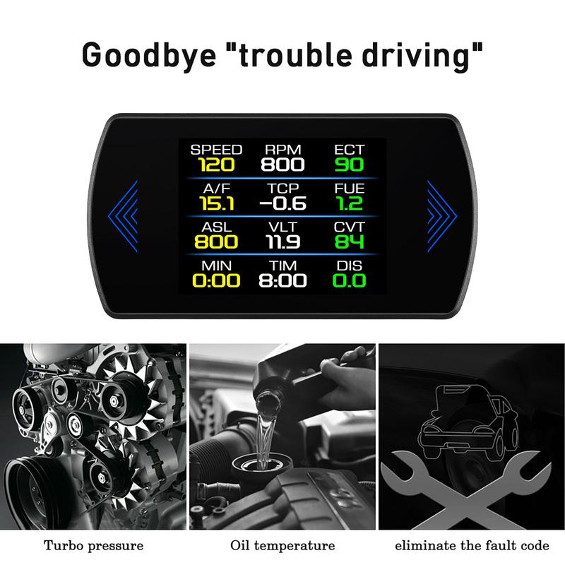 P12 Car HUD OBD2 Head Up Display Car Gauge Smart Digital Meter Speed Fuel Read Fault Code Car Driving Computer