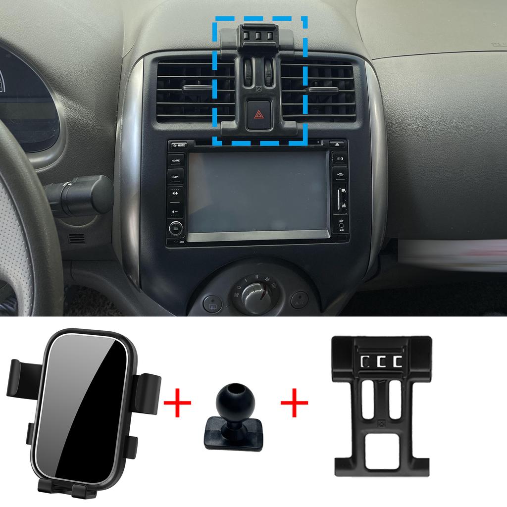 for Nissan Armrest Versa Sunny N17 2011 2012 2013 Car Mobile Phone Holder GPS Bracket Navigation Stand Auto Accessories