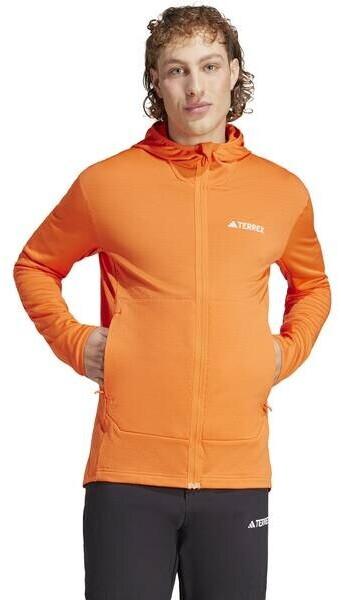 Jacket Adidas TERREX Xperior Light Fleece Hooded Jacket Men In Semi-orange Color