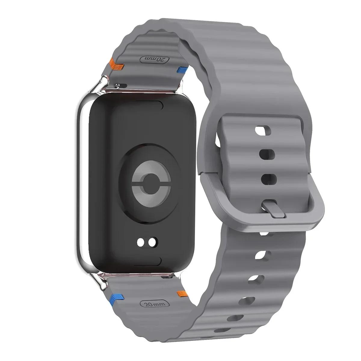 

Wave Pattern Silicone Strap for Xiaomi Mi Band 8 Pro/9 Pro Sports Replacement WristBand for Xiaomi Redmi Watch 4 Accessories For Miband 8 Pro