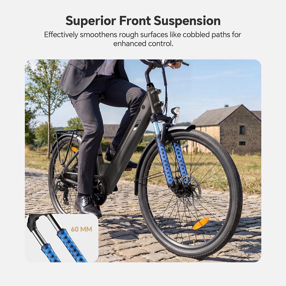 Touroll J2 ST Pro Hydraulic Disc Brake Electric Bike – 45Nm Motor, 100km Range, Step-Through Urban Commuter