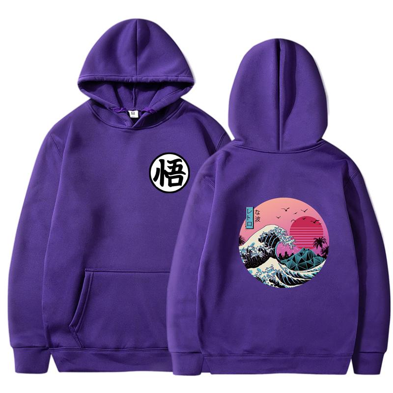 Японский аниме мультфильм принт мода толстовка плюс флисовый пуловер повседневные мужские толстовки с капюшоном свитшоты винтажный хип-хоп уличная одежда 3XL 1290₽