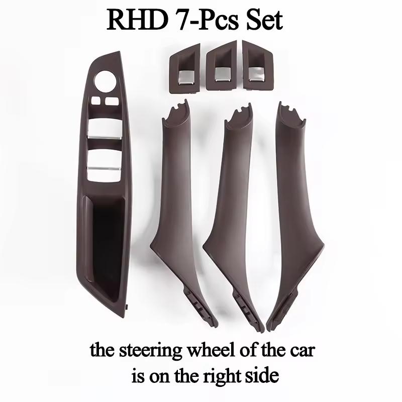 Carbon Fiber Inner Handle for F10 F11 F18 BMW 5 Series Armrest Pull Trim Cover 7 Pcs Set 51417225875 51417261933 51417225879