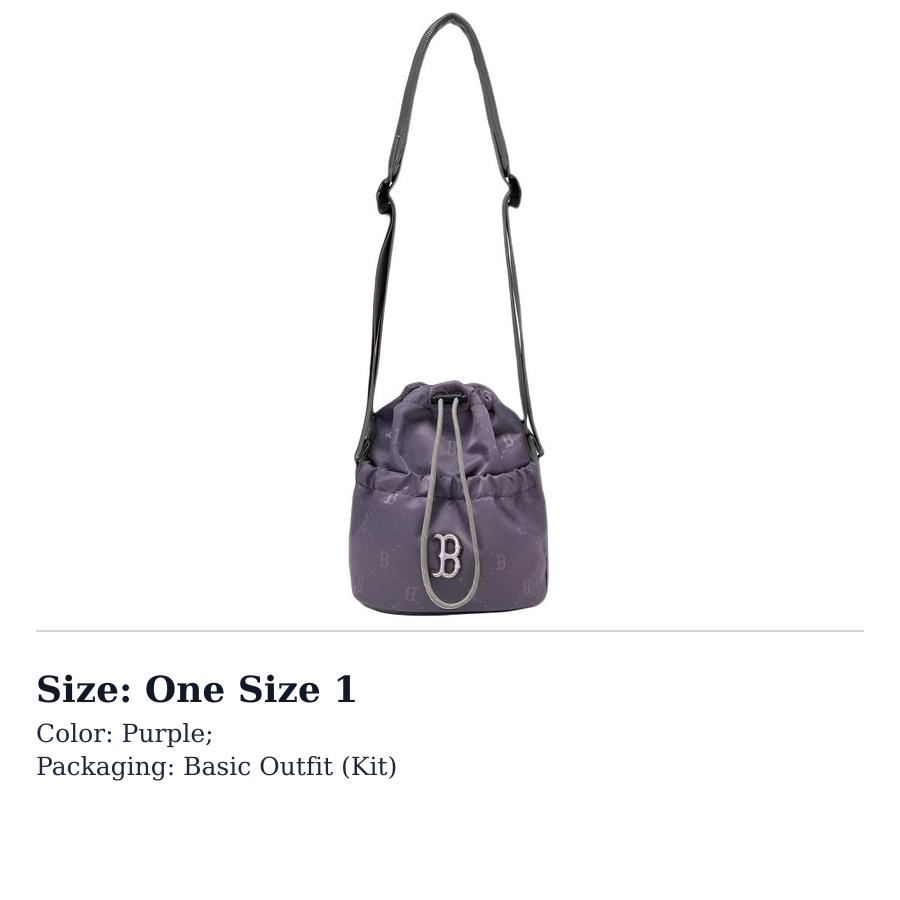 MLB Boston Red Sox Nylon Crossbody Bags Mini Womens Purple 3ACRM025N-43VOL One Size 1