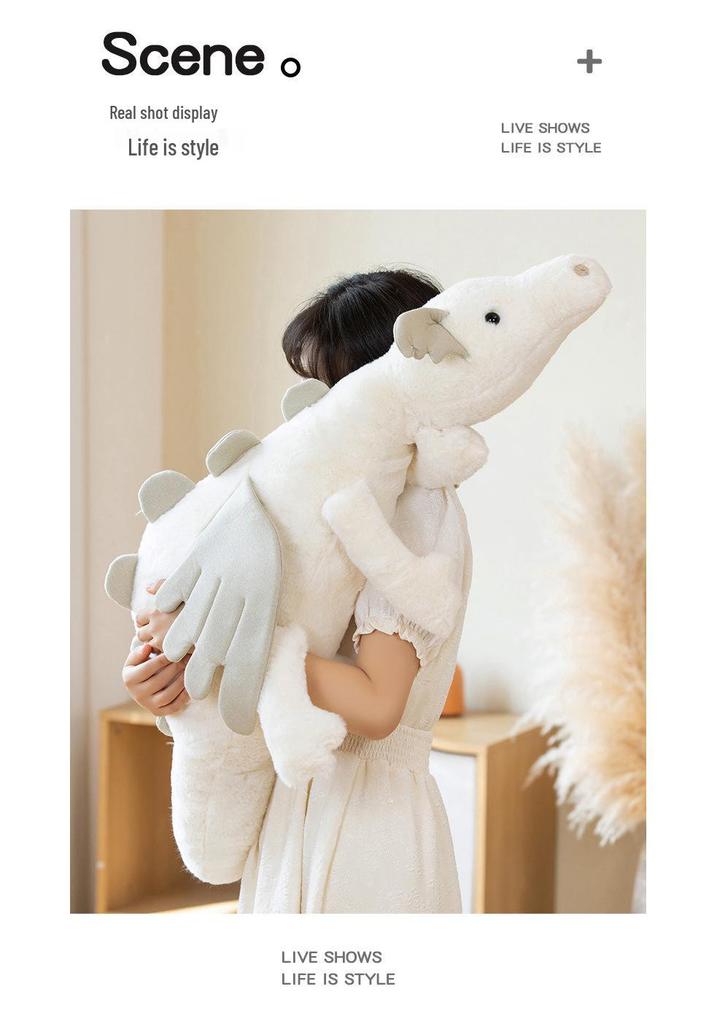 Grande Peluche Dragon Volant - Adorable Oreiller Câlin Dragon du Ciel Cadeau
