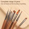 9PCS UV Gel Nail Brush Liner DIY Painting Pen Manicure Acrylic Drawing Brush for Nail Art Design Nails Tip Display Painting Tool