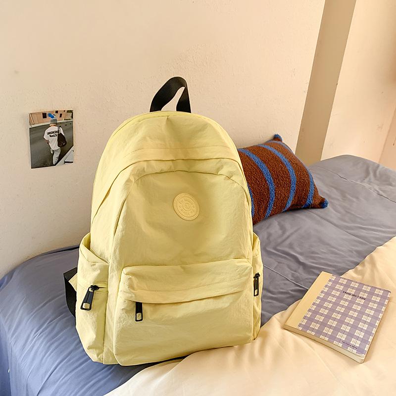 Lazy Schoolbag Female Simple Junior High School Student Backpack Casual Large Capacity Backpack