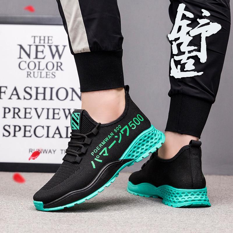 Moda Erkek Spor Ayakkabı Nefes Örgü Spor Koşu erkek ayakkabısı Trend Tenis Erkek Spor Ayakkabı Hafif Rahat Yürüyüş platform ayakkabılar