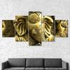 Ganesha Remover of Obstacles Hindu God 5 Piece Five Panel Wall Canvas Print Modern Art Poster Picture Home Decor Gift For Him For Her