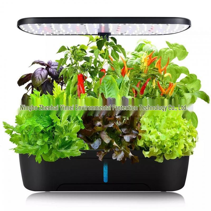 Premium Smart Hydroponic Planter Kit with Growth Lamp for Soilless Cultivation
