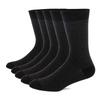 5 Pairs Mens Dress Socks Stripe Plus Size High Quality Combed Cotton Crew Socks Black Cool Breathable Casual Socks for Men
