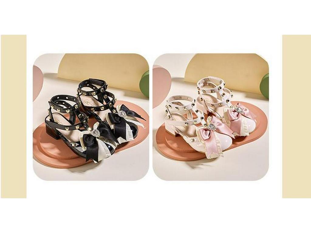 Girls' Bow Princess Sandals - Comfortable Fashion Shoes for Students & Performances