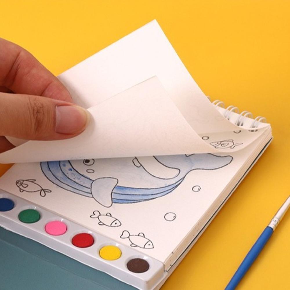 House Watercolor Painting Set DIY Painting Book Cartoon Painting Sketch Book  Toddler