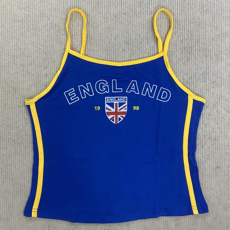 

European and American Summer Fashion Y2K Street Vest for Women L синій