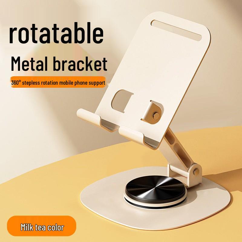 Metal Rotating Phone Holder for Live Streaming & Binge-Watching - Lazy Gadget with Custom Logo Stand