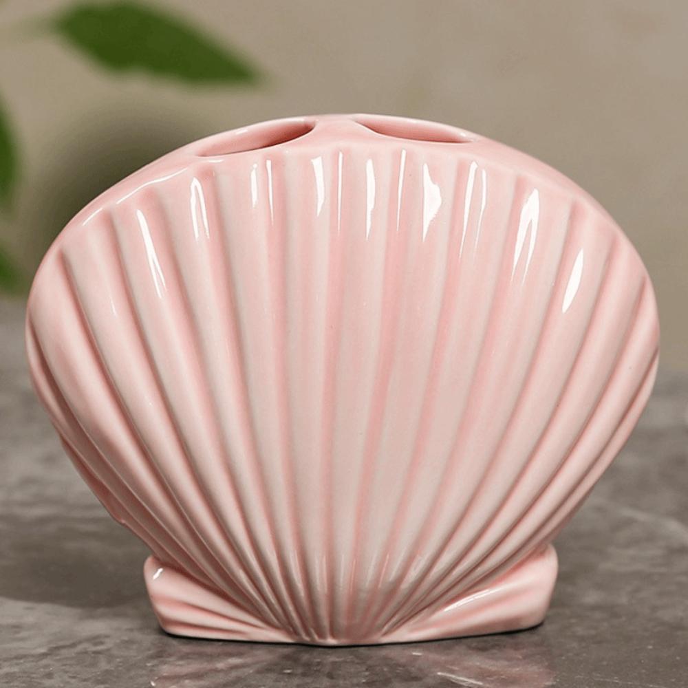 Ceramiczny uchwyt na szczoteczki do zębów w kształcie muszli Kreskówkowy stojak do przechowywania w łazience Pokój dziecięcy