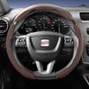 Suitable for Seat Sports Suede Steering Wheel Cover, Split Snap-On Type, Non-Slip and Durable, for Ibiza, Arona, Leon Sportstourer, Ateca and  ujm690