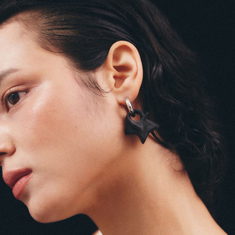 lowool Black struggle earrings