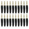 20Pcs 2mm Banana Plug Connector Banana Male Plugs Audio Speaker Wire Cable Connectors Red Black