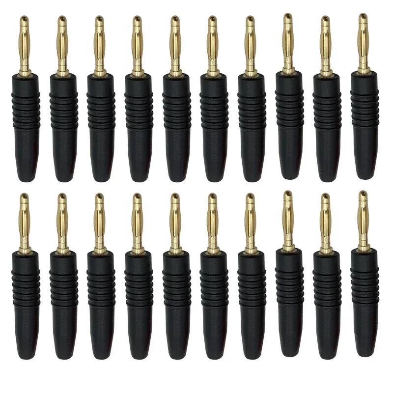 

20Pcs 2mm Banana Plug Connector Banana Male Plugs Audio Speaker Wire Cable Connectors Red Black