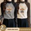 Two-Piece Velvet Color Block Turtleneck Women's Winter Slim Fit Warm Shirt