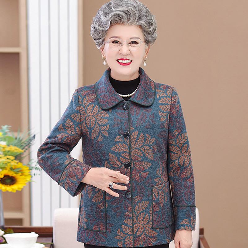 

Grandma s Winter Coat: Fashionable Plus-Size Top for Women Aged 60-70, Ideal for Spring and Autumn 6XL for 155-170 lbs