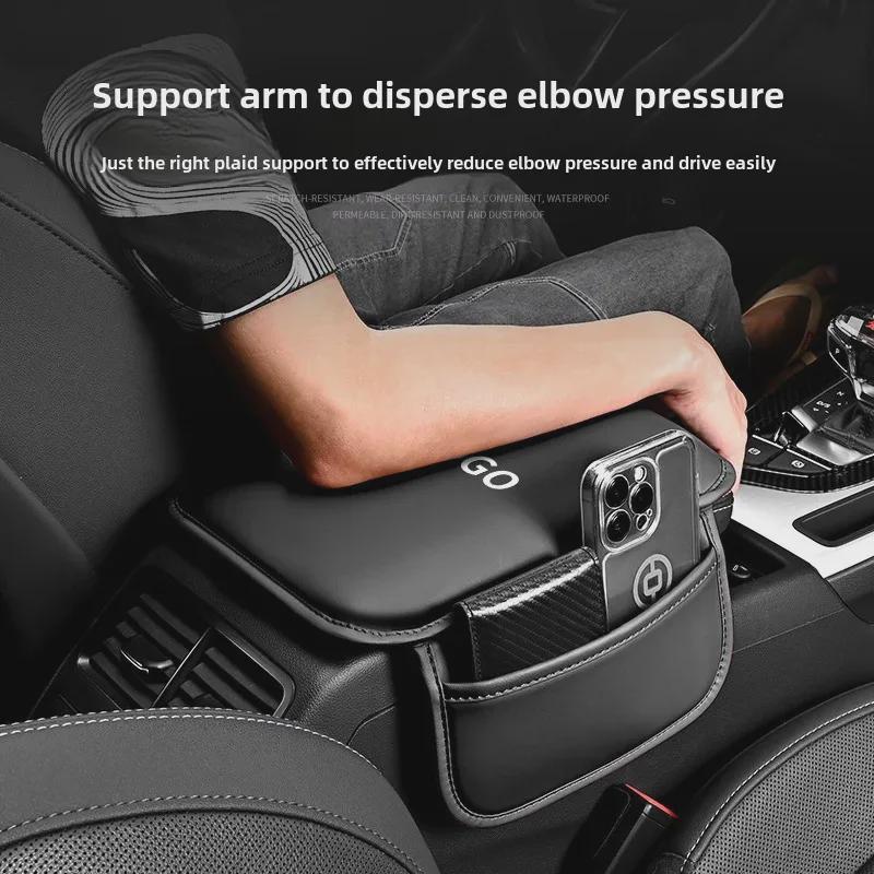 Universelles Auto-Armlehnenpolster: Aufbewahrungstasche, Taschentuchhalter und Ellenbogenstütze