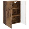 Wall Mounted Cabinet Reclaimed Wood Look 66 X 34.5 X 90 Cm Particleboard