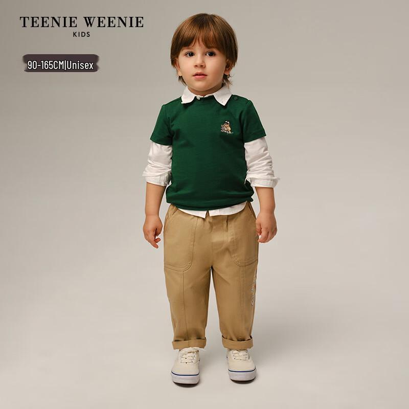 Teenie Weenie Kids Bear Short Sleeve Cotton T-Shirt