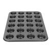 24er Muffinblech Antihaftbeschichtet Kohlenstoffstahl Kleine Runde Pfannkuchen Cupcake Backform für Heimküche