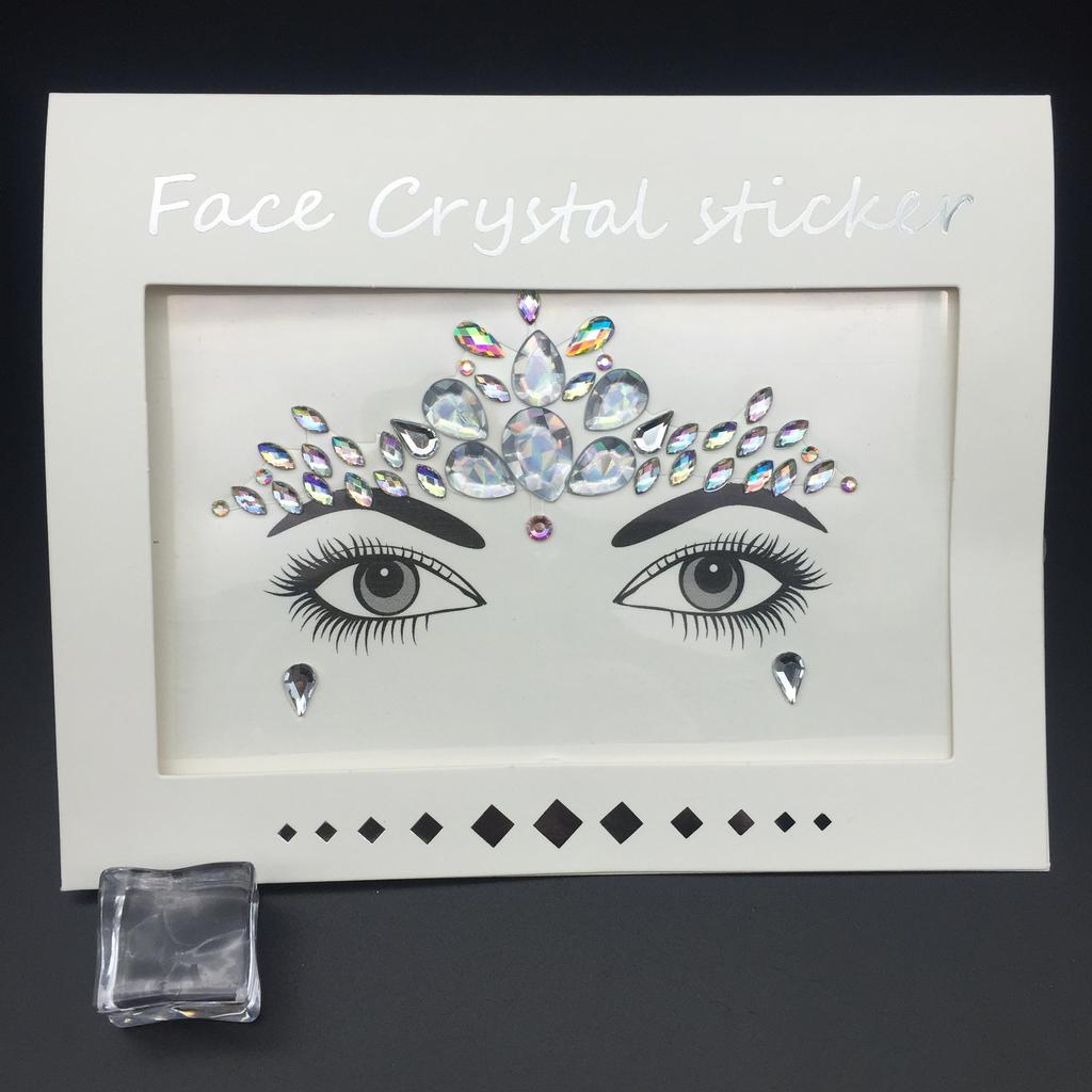 Crystal Tattoo Sticker Glitter Eyeliner Eyebrow Makeup Face Eyes Diamond Temporary Tattoo Rock Rhinestone 3D Eyeliner Stickers