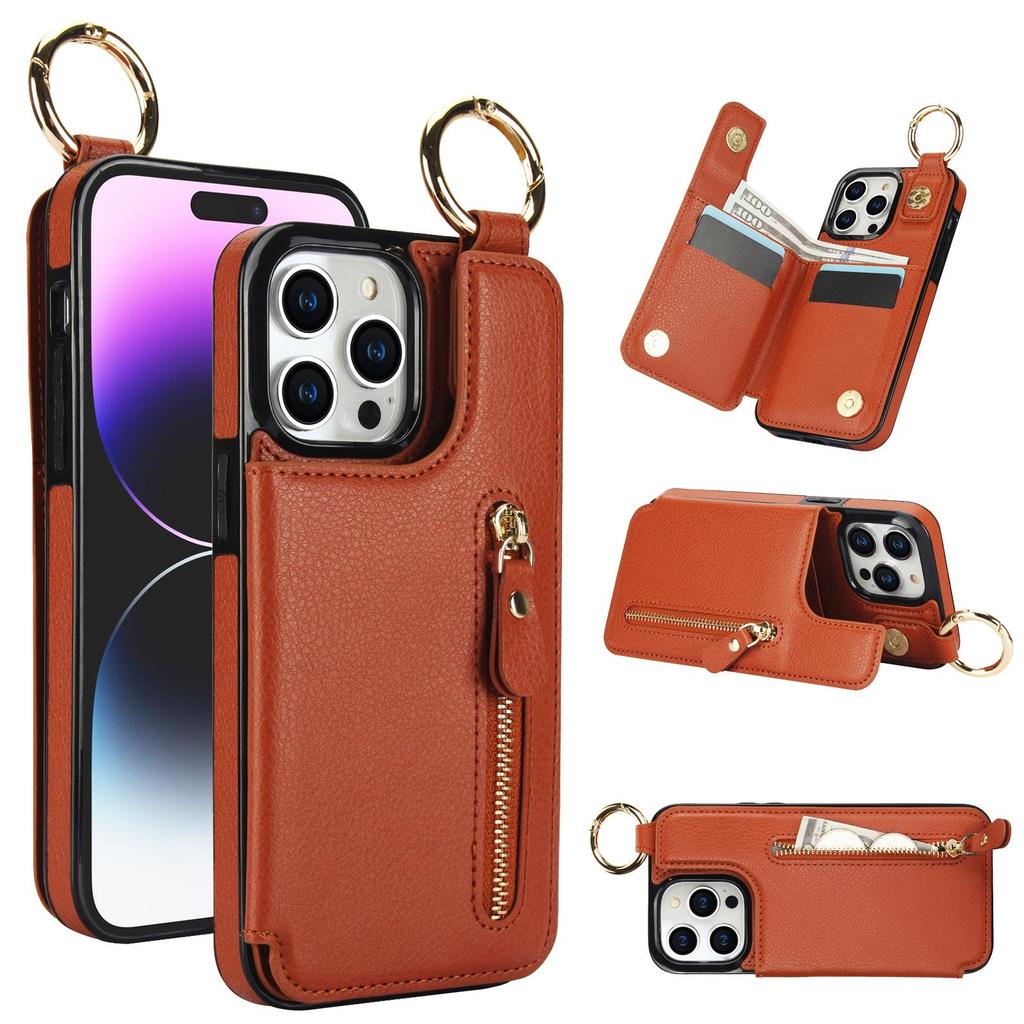 iPhone 15 Leather Case: Multifunctional Wallet & Protective Apple 14 Pro Max Case