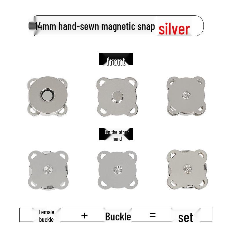 

Hand-Sewn Leather Handbags with Plum Blossom Magnetic Snap Closure (10mm-18mm)