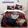 Naruto Anime Wzór Itachi Uchiha Pościel Dekoracja Domu Prezent Urodzinowy (1 * poszwa na kołdrę + 2 * poszewki na poduszki, bez rdzenia)