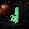 Glow-in-the-Dark Skull Figurine 3D Printed Hand Figurine, Ghost Statue, Horror Theme Party Props Skeleton Ornament for Home Office Desk Bookshelf