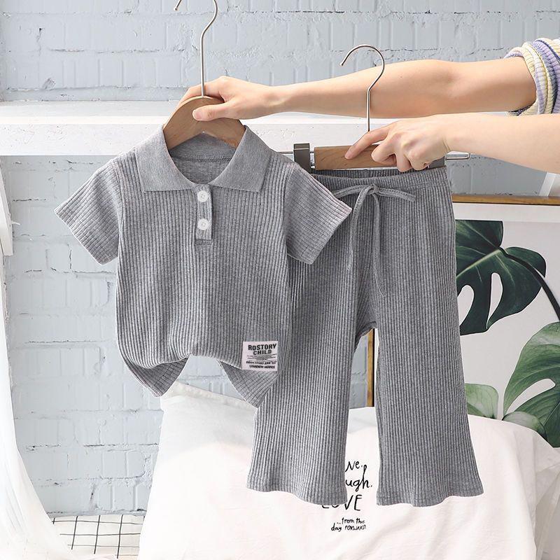 Girls' Summer Trendy Short-Sleeve Sports Suit - Stylish Two-Piece Set for Baby Girls