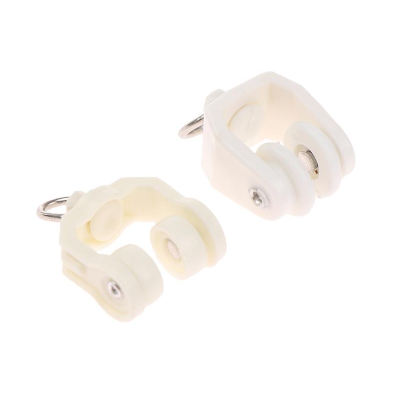 10Pcs Plastic Flexible Curtain Wheel Rollers Rail Hanging Hook Ring Slider