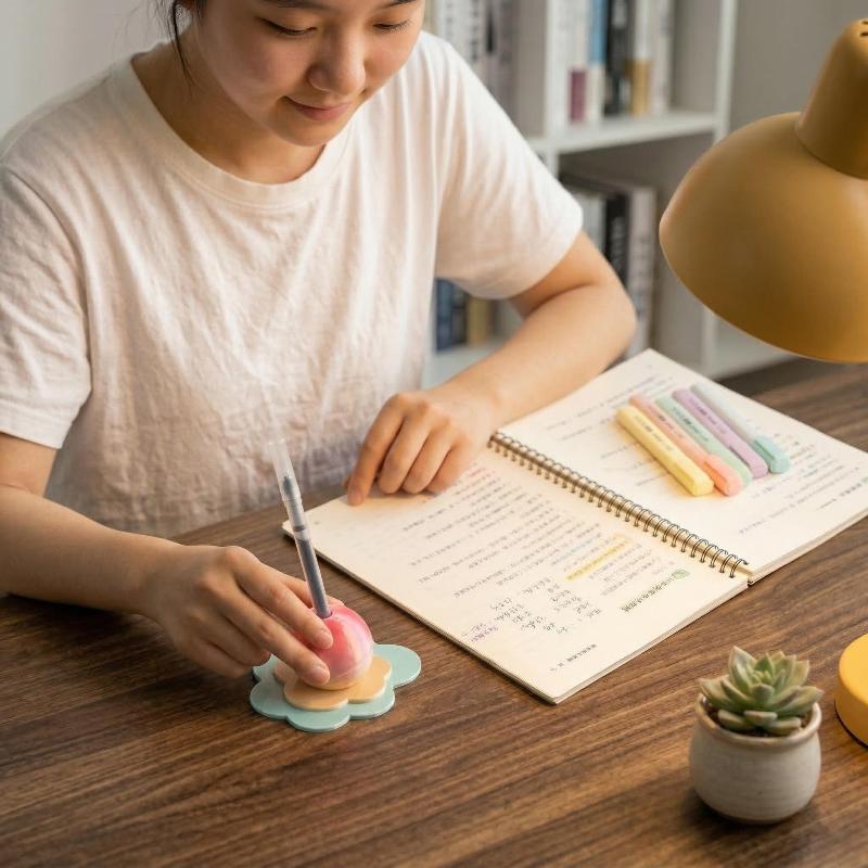 3D Printed Lollipop Pen Holder Cute Aesthetic Desk Organizer Portable Stationery Storage for Home Office School Kids Gift