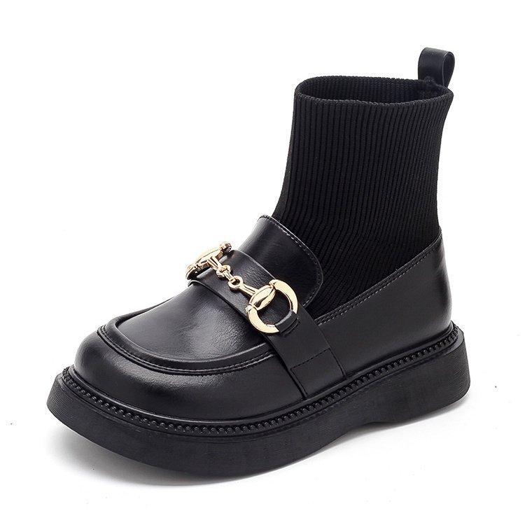 

Soft Leather Edition~ Girls Shoes, Socks and Boots Autumn and Winter 2025 New Children s Martin Short Boots Girls Little Princess Leather Boots 37 yards inner length 22.8CM