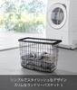Yamazaki Laundry Wire Basket Slim L Black Tower Laundry Basket Laundry Hamper 10004 W23×D53×H36.7cm