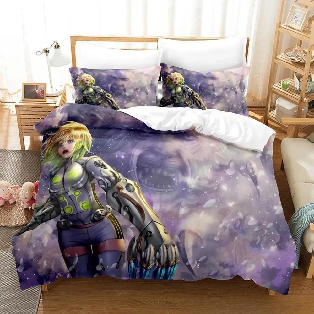 Home Textiles Twin Star Exorcists Bedding Set Cartoon Anime three-piece set Adult Kid Bedroom Duvet cover Sets 3D Kawaii Girl