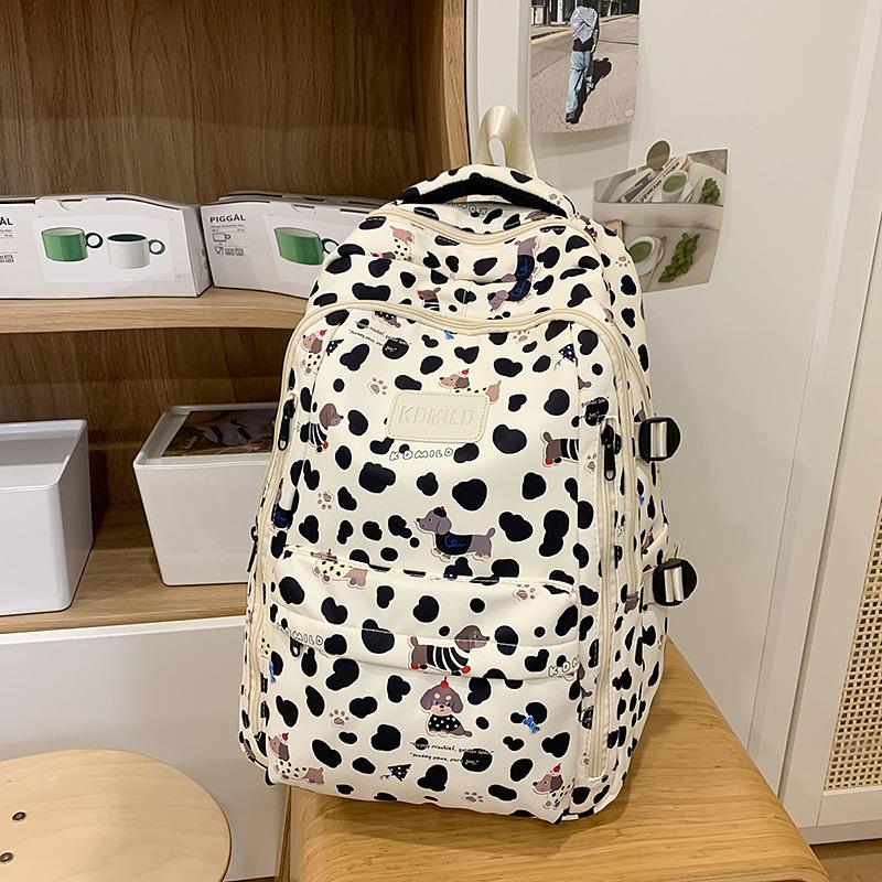 Schoolbag 2025 Schoolbag Female Korean Edition Junior Girl High School High School Large Capacity Mori Cute Printed Backpack
