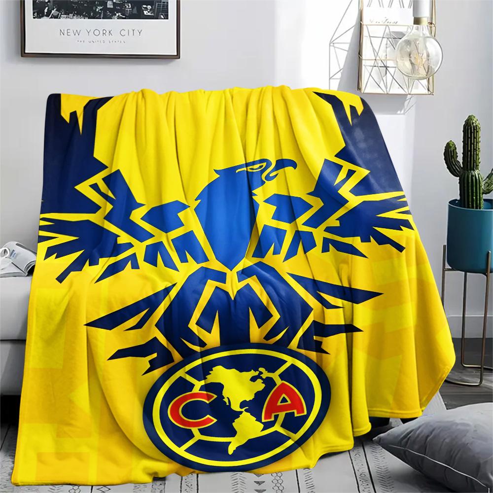 Club America Print Flannel Blanket, High quality Comfortable for All Seasons, Home Decor, Warmth and Comfort, Perfect for Christmas Gifts