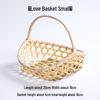 Handwoven Bamboo Round Handle Snack Basket